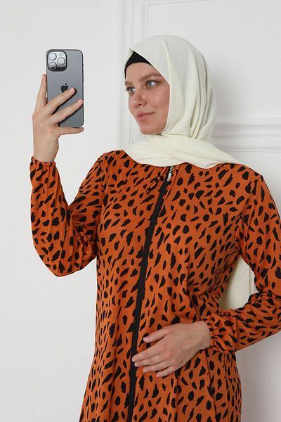 Kutay Collection Zippered Seasonal Hijab Prayer Dress - Anti-Sweat Clothing and Flowy Ferace