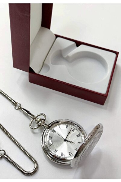 Marlas Özel Tasarım Roma Rakamlı Köstekli Cep Saati