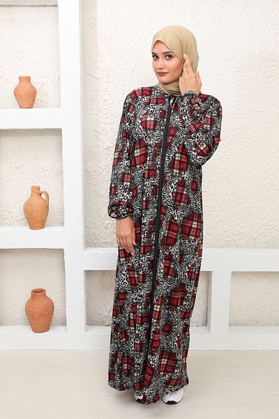 Kutay Collection Zippered Seasonal Hijab Prayer Dress - Anti-Sweat Clothing and Flowy Ferace