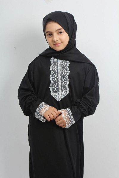 Kutay Collection Κομψό φόρεμα προσευχής για κορίτσια μεσαίου μήκους - Εποχιακό, εφηβικό Ferace που δεν ιδρώνει