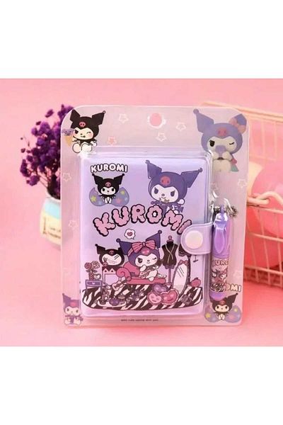ÇEÇEN HOME (1 buc) Kuromi, mini caiet și pix - Jurnale portabile Kawaii pentru jurnal și cadouri