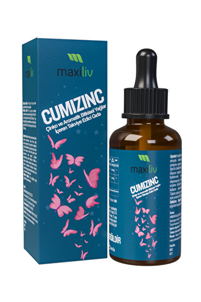 Maxiliv CumiZinc - Çinko ve Aromatik Bitkisel Yağlar İçeren Damla 30ml
