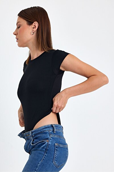 BANEGA Viscose Women's Bodysuit - Crew Neck, Snap-on Bodysuit