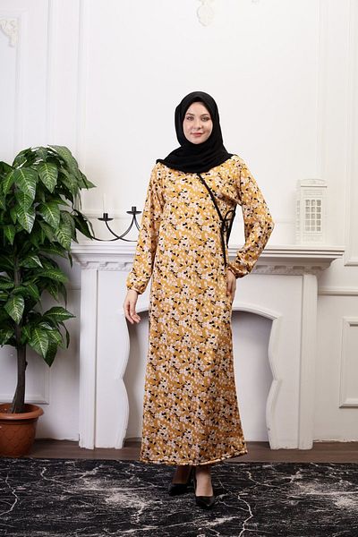 Kutay Collection Women's Practical Summer Prayer Dress with Side Tie