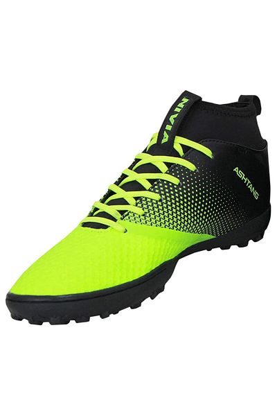 Nivia Ashtang Football Turf Shoes (Fluro Green/Black, 9 UK/ 10 US / 43EU)
