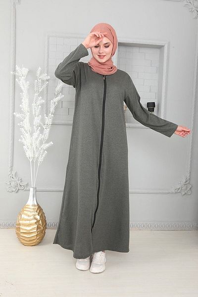 Kutay Collection Γυναικείο φόρεμα προσευχής με φερμουάρ-νεγκλιζέ