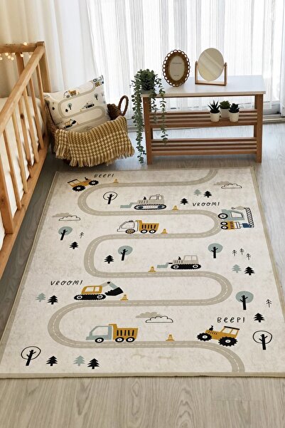 8 mm Thick Road Patterned Children's Carpet