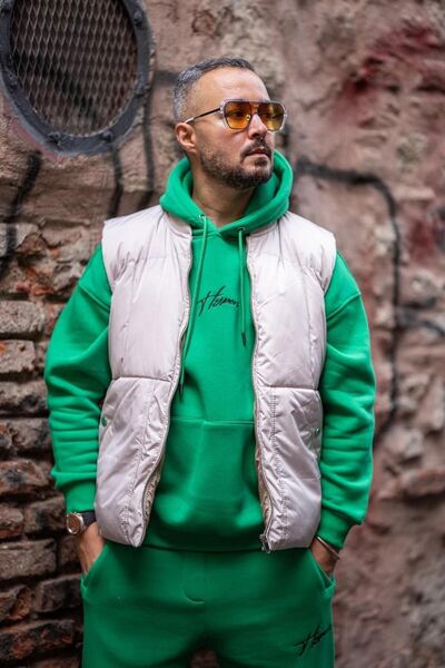 HYPERS Signature Green Hooded Oversize Sweatshirt