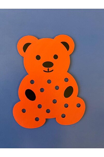 YAHO OYUNCAĞIN DOĞAL HALİ Ahşap Ip Geçirme El Göz Koordinasyon Oyunu Ayıcık