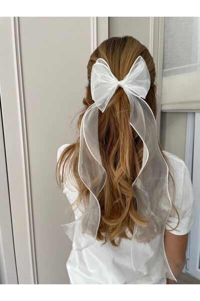 BUGU مشبك شيفون Bugubow - ذو ذيل طويل ومشبك فيونكة