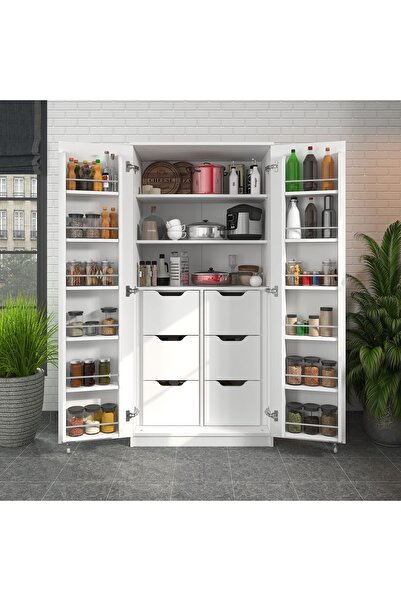 REYSA MOBİLYA MOLİNA 6 ÇEKMECELİ 165 DERECE BEYAZ