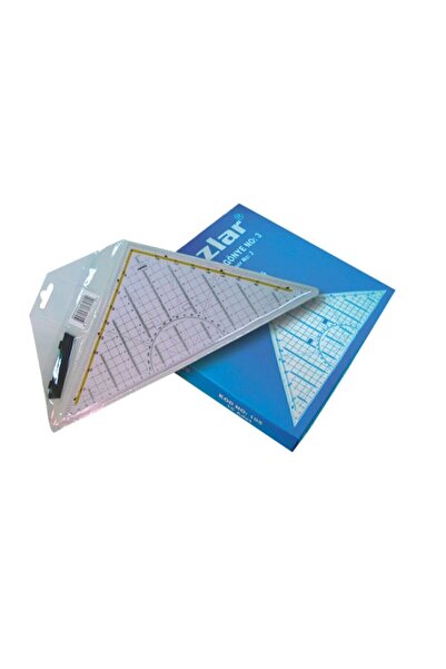 KRC TEKSTİL Geoderik Üçgen Cetvel 32 Cm Ekstra Tutuculu