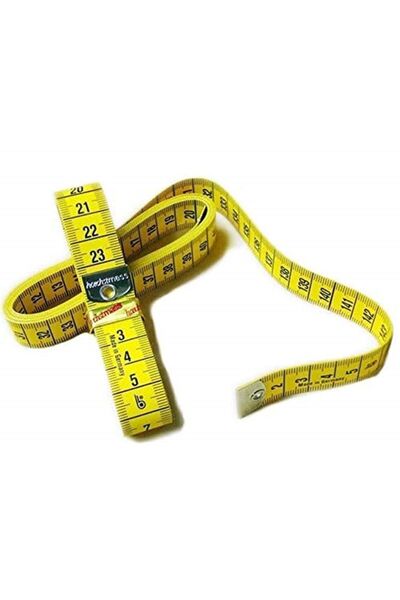 Hoechstmass Bandă de măsurare manuală Galbenă - 150 cm - Inch - Germană