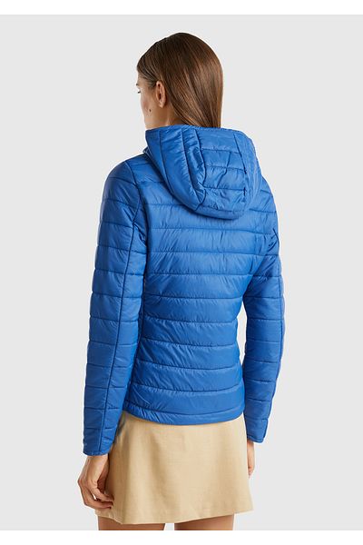 United Colors of Benetton Midnight Blue Recycled Polyester Women's Pufa Coat - Padded