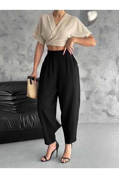 IŞILDA FASHION WOMEN'S WEAR LINEN COMFORTABLE PANT