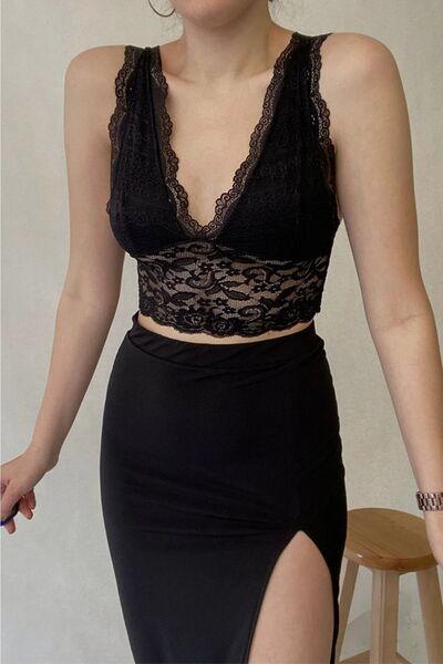 IŞILDA FASHION Bralette z černé krajky