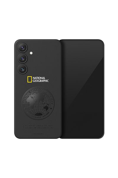 NATIONAL GEOGRAPHIC جراب Global Seal Ultra Slim Fit V2 Jell Hard لهاتف Samsung Galaxy S24 Plus - أسود