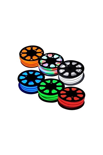 Hazar Led 12 Volt 6x12mm Kırmızı Neon Led 50 Metre Makara (2.5 cm'de Kesilebi...