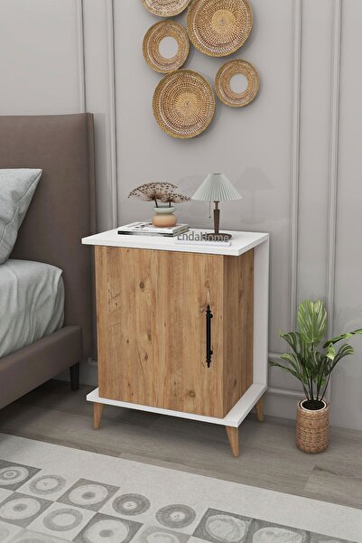 Zuesse Dizayn Ferah Komodin & Şifonyer Tek Kapaklı 2 Raflı Yatak Odası Başucu...