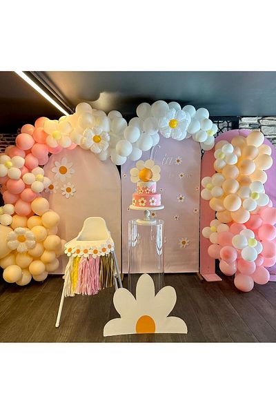 turkuaz parti 50X40 Daisy Foil Balloon