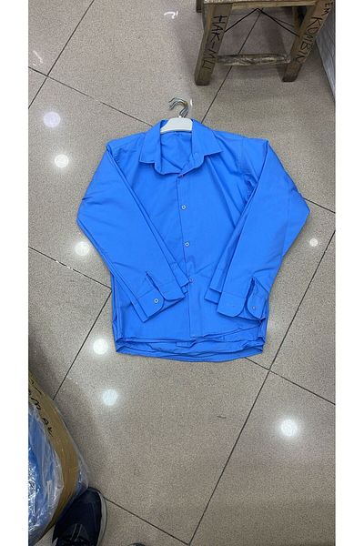 şahincollection High School Length Blue Shirt