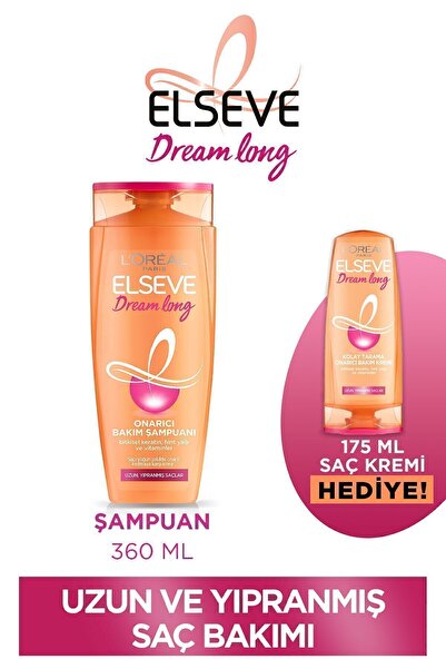 ELSEVE Uzun Saç Bakım Seti - Dream Long Onarıcı Bakım Şampuanı 360 ml & Saç Bakım Kremi 175 Ml
