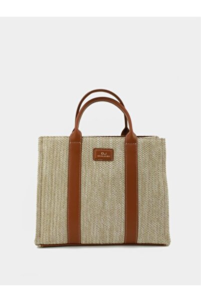 David Jones Geantă de umăr pentru femei din piele vegană moale - Geantă casua...