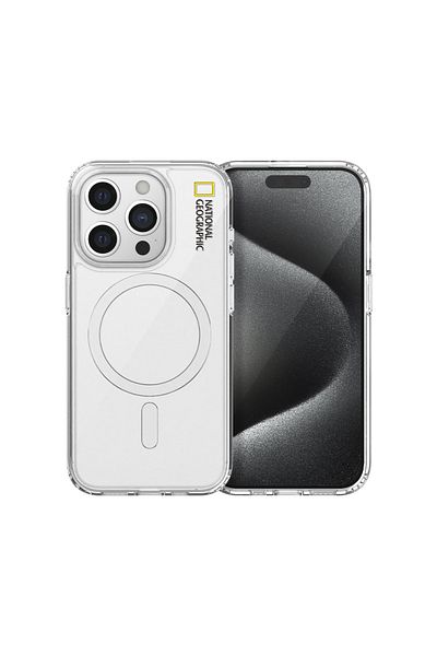 NATIONAL GEOGRAPHIC Magsafe Clear Case iPhone 15 Pro - Transparent