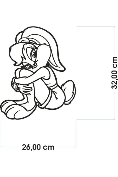 Numa Concept Lola Bugs Bunny Mdf Wall Decoration Laser Cut 26X32 cm