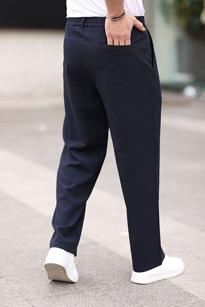 SANTARA BUTİK Men's Pleated Baggy Mold Fabric Trousers
