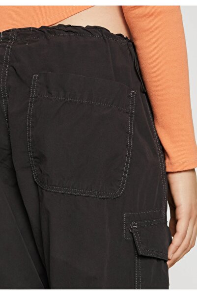 september island Oversize Charcoal Gray Cargo Pants - Pocketed