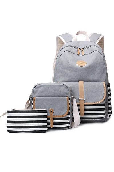 Go Veform Unisex Γκρι Σετ Τσάντας - Θήκη Laptop, Crossbody και Τσάντα Τηλεφώνου SRT8893-1