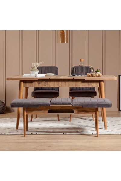 REYSA MOBİLYA Sembol Mini Mutfak Masa Takımı Atlantik Soho Antrasit