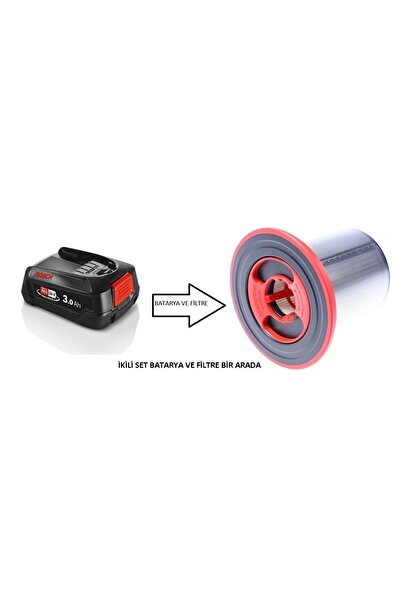 Bosch Batarya-Akü 18v *3.0 Ah Unlimited Şarjı Süpürge İçin VE  Seri 6-7 Şarjı...