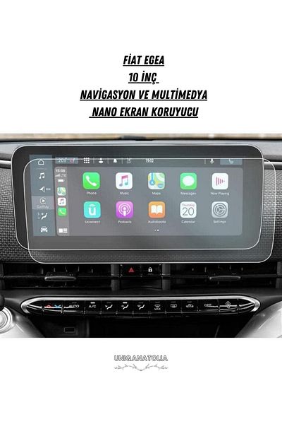 UniqAnatolia Fiat Egea 10 Inch Navigation and Digital Instrument Panel Compatible Nano Screen Protector
