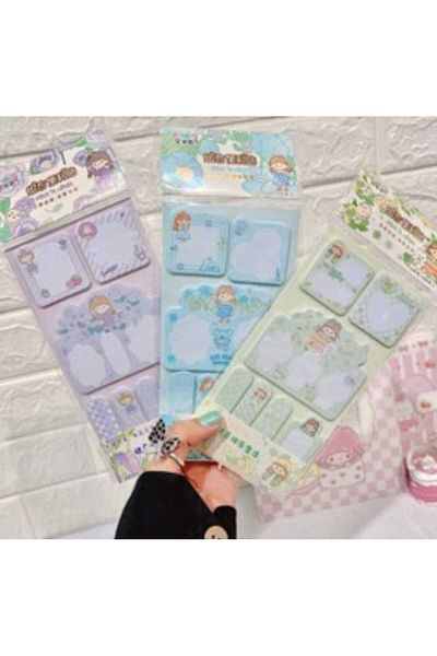 ÇEÇEN HOME (3 Pieces) Cute Sticky - Removable Notes, Postit, Centerpiece, Memo Pad
