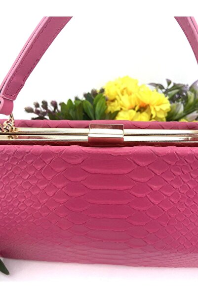 Seniorah Fuchsia Patterned Shoulder and Hand Bag with Strap