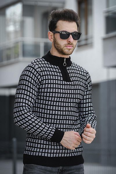 Oksit Ανδρικό κορμάκι - Seka 125, Slim Fit, Πουλόβερ με μισό φερμουάρ