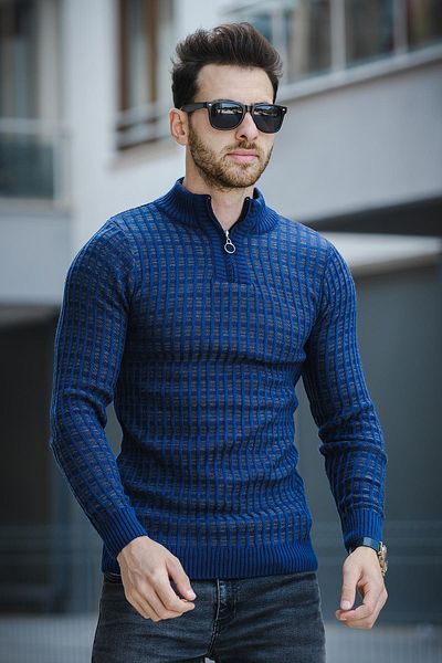 Oksit Body pentru bărbați - Seka 125, Slim Fit, Pulover cu jumătate de fermoar