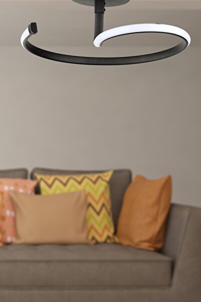 Begüsa Sona Ledli Tavan Montaj Avize Siyah