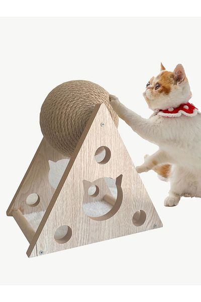 Nursoft Wooden String Cat Toy Ball Cat Scratching