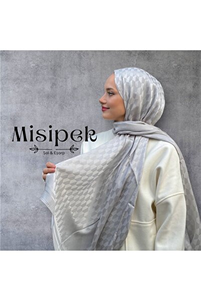 MİS İPEK Σάλι με μοτίβο κουζίνας με μεταξένιο ζακάρ