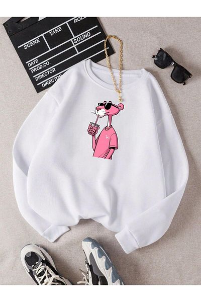 BENROMA Hanorac pentru copii unisex cu gât crew - imprimat cu caractere