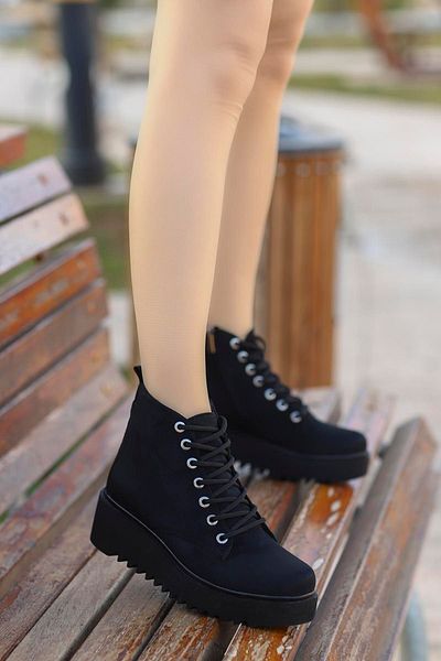 Mamito Ayakkabı Μπότες Xena Sole Black Suede