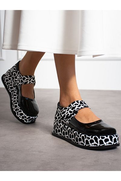 Alemdar Shoes Loafer LUBA pentru damă cu model zebră albă
