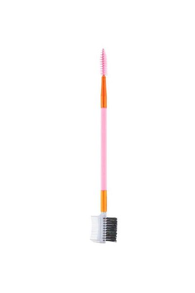 MUJGAN Pink Double Sided Eyebrow and Eyelash Combing Brush