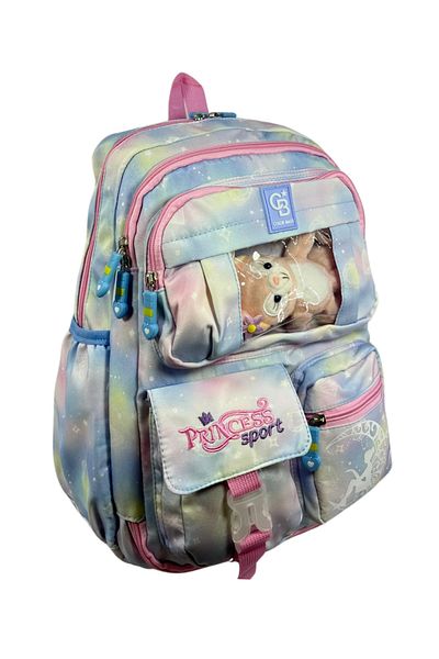 çantavizyon Rucsac pentru școală pentru fete cu ursuleț albastru - B31