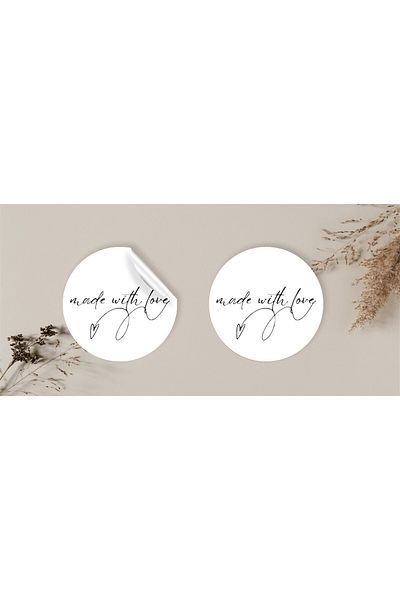 anka design 48 Pieces of Art Sticker - Packaging and Shipping Label (4X4Cm) - Made with Love