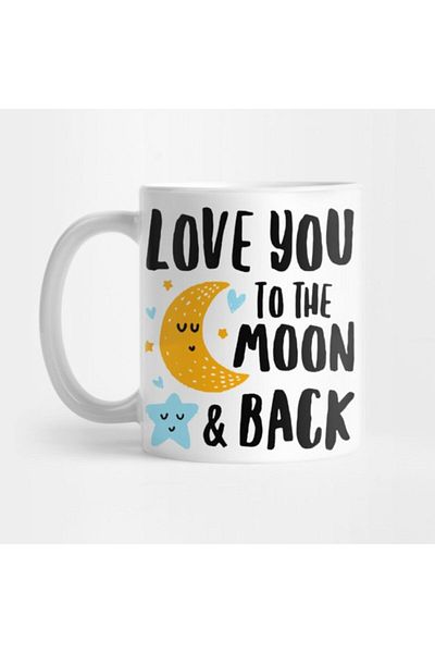 TatFast كوب Love You To The Moon And Back، هدية، مهر، عرض