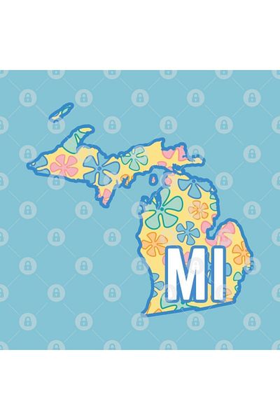 TatFast Floral Michigan in Mug, Gift, Dowry, Presentation Holder